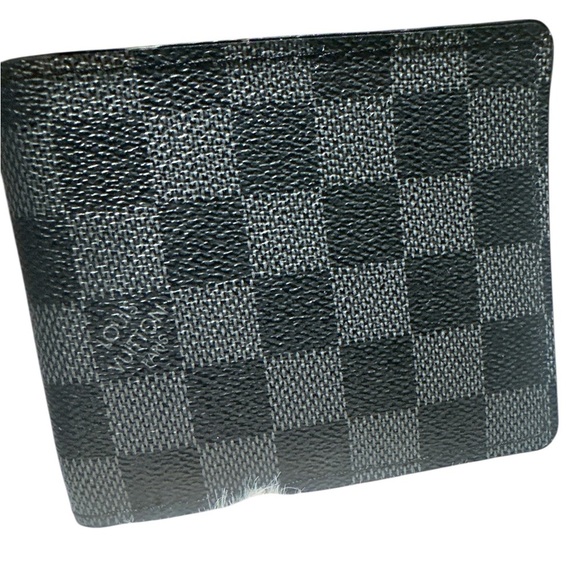 Louis Vuitton Other - Louis Vuitton Black and Gray Checkered Wallet